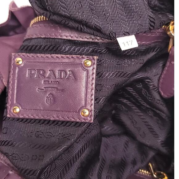 Prada Nylon Violet Frill Tote Bag - Picture 10 of 11